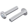 vidaXL Lock Screw Plain 2 pcs Silver M6 x 30 mm Steel
