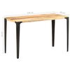 vidaXL Dining Table 120x60x76 cm Solid Mango Wood
