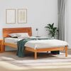 vidaXL Bed Frame with Headboard Wax Brown 75 x 190 cm Solid Pine Wood