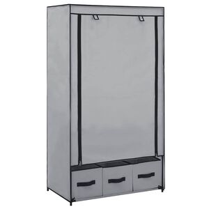 vidaXL Wardrobe Grey 87x49x159 cm Fabric