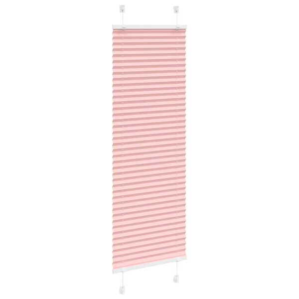 vidaXL Pleated Blind Pink 45x150 cm Fabric Width 44.4 cm Polyester