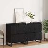 vidaXL Sideboard 2 pcs Black Oak 60 x 35 x 70 cm