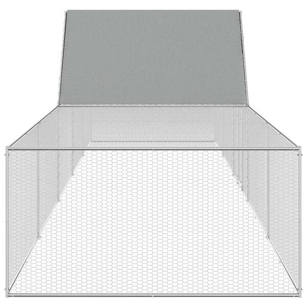 vidaXL Chicken Coop 10x2x2 m Galvanised Steel