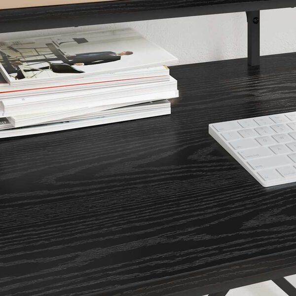 vidaXL Desk Black Oak 100 x 50 x 90 cm Engineered Wood