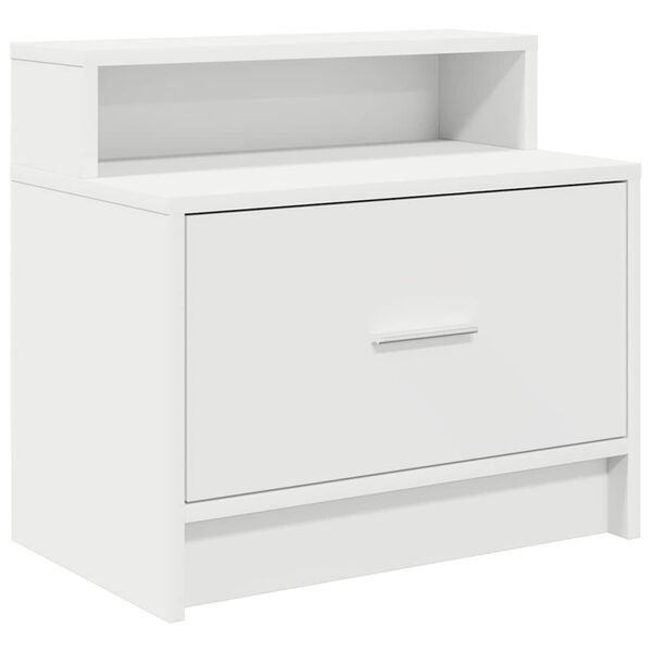 vidaXL Bedside Cabinet with Drawer White 51x31x47 cm