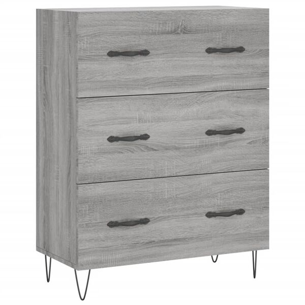 vidaXL Sideboard Grey Sonoma 69.5x34x90 cm Engineered Wood