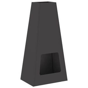 vidaXL Fire Bowl Black 50 x 35 x 100 cm Weathering Steel