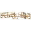 vidaXL Outdoor Sofa Set 9 pcs White 59 x 59 x 37 cm Solid Acacia Wood