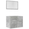 vidaXL 2 Piece Bathroom Furniture Set Concrete Grey Engineered Wood