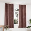 vidaXL Blackout Curtains 2pcs with Hooks Velvet Antique Pink 140x175cm