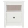 vidaXL Bedside Cabinet White 40x35x49 cm Solid Wood Pine