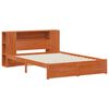 vidaXL Bed Frame with Storage Headboard Wax Brown 140 x 190 cm