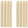 vidaXL Blackout Curtains with Rings 2 pcs Cream 225 x 140 cm Polyester