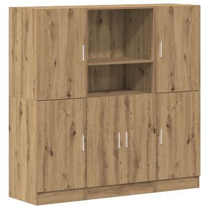 vidaXL 3 Piece Kitchen Cabinet Set Artisian Oak Engineered Wood
