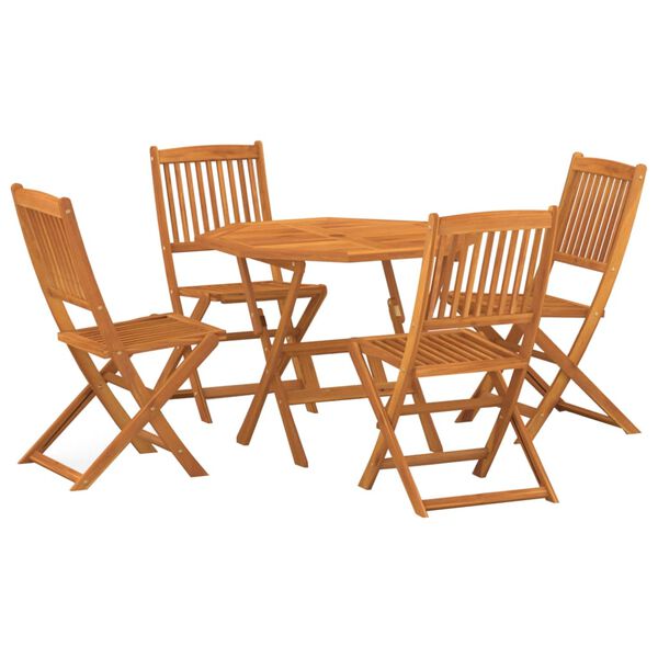 vidaXL 5 Piece Garden Dining Set Solid Acacia Wood