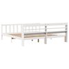 vidaXL Bed Frame without Mattress White 200x200 cm Solid Wood Pine