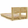 vidaXL Bed Frame with Headboard without Mattress 120x190 cm Small Double Solid Wood Oak