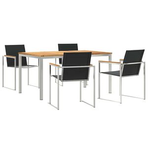 vidaXL GardenDiningSet 5 pcs SolidTeakwood