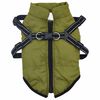 vidaXL Dog Coat with Harness Army Green L28 Fleece and Polyester