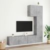 vidaXL 5 Piece TV Wall Units Concrete Grey Engineered Wood