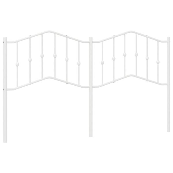 vidaXL Metal Replace Headboard White 180 cm