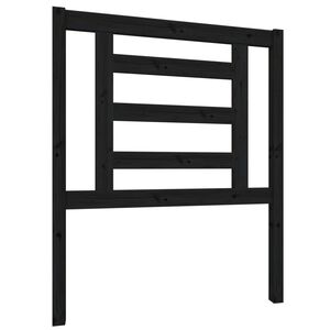 vidaXL Bed Headboard Black 81x4x100 cm Solid Wood Pine