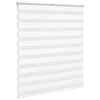 vidaXL Zebra Blind White 130x100 cm Fabric Width 125.9 cm Polyester