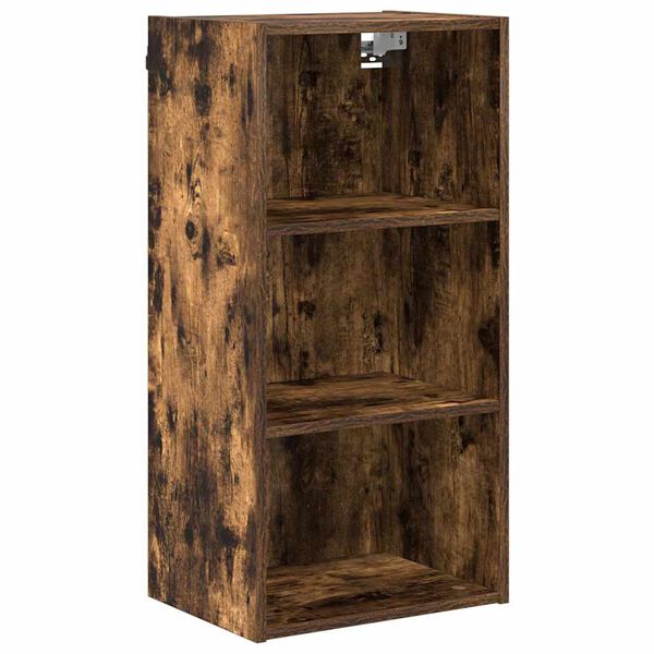 vidaXL Hanging Cabinet Smoked Oak 40 x 29.5 x 80 cm Engineered Wood