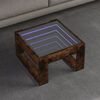 vidaXL Coffee Table with Infinity LED Smoked Oak 50x53x30 cm