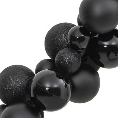vidaXL Christmas Balls Garland Black 175 cm Polystyrene