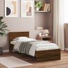 vidaXL Bed Frame without Mattress with Headboard Brown Oak 90x190 cm Single
