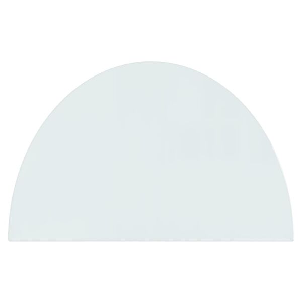 vidaXL Fireplace Glass Plate Half Round 800x500 mm