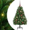 vidaXL Artificial Christmas Tree 120 cm 150 LEDs Warm White Green