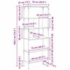 vidaXL Bookcase Old Wood 76 x 33 x 188.5 cm Engineered Wood