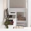 vidaXL Loft Bed Frame with Desk White 75 x 190 cm Engineered Wood