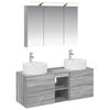 vidaXL Bathroom Furniture Set 4 pcs Grey Sonoma