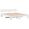 vidaXL Bed Frame with Headboard White 180 x 200 cm Solid Pine Wood