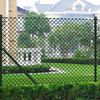 vidaXL Chain Link Fence with Posts Steel 1.5x25 m Green