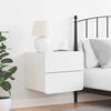 vidaXL Bedside Table with Drawer White 39 x 34 x 33 cm Solid pinewood