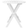 vidaXL Folding Garden Table White Ø 46 cm Solid Wood Acacia