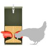 vidaXL Chicken Feeder 2 pcs Olive Green 32.5 x 20.5 x 43 cm