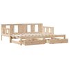 vidaXL Daybed with Trundle and Drawers without Mattress 90x200 cm