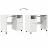 vidaXL Desk with Wheels White 91 x 50 x 77 cm Engineered Wood