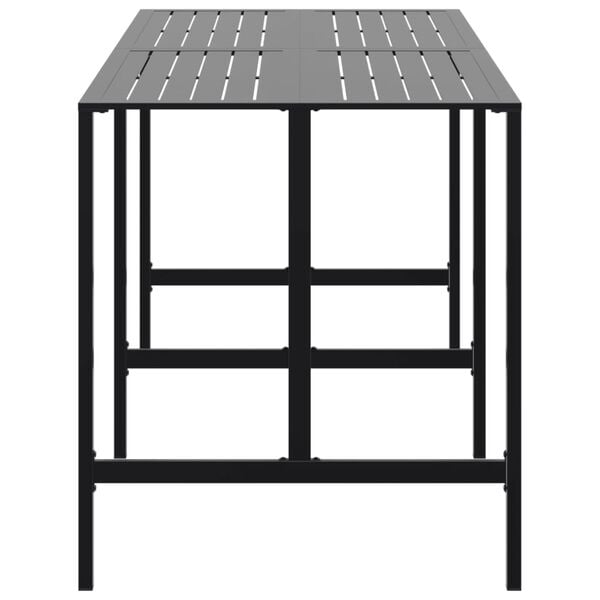 vidaXL Bar Table Black 200x100x110 cm Powder-coated Steel