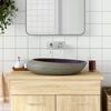 vidaXL Countertop Basin Purple and Grey Oval 59x40x14 cm Ceramic