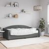 vidaXL Daybed with Mattress Dark Grey 90x190 cm Fabric