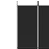 vidaXL 5-Panel Room Divider Black 250x220 cm Fabric