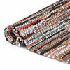 vidaXL Hand-woven Chindi Rug Leather 80x160 cm Multicolour