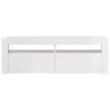 vidaXL TV Cabinet with LED Lights High Gloss White 120x35x40 cm