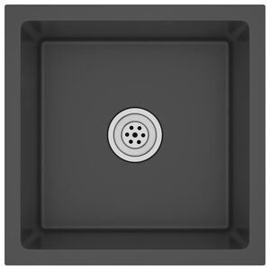 vidaXL Handmade Kitchen Sink Black Stainless Steel